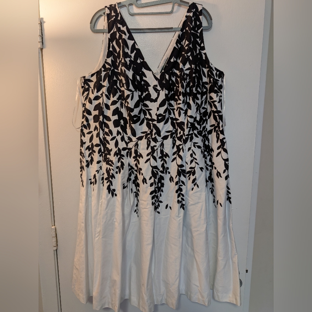 Elegant Black and White Sleeveless Dress
